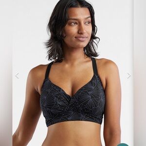 Title 9 Metis Underwire Black Web Bikini Top - Sashiko Size 38C